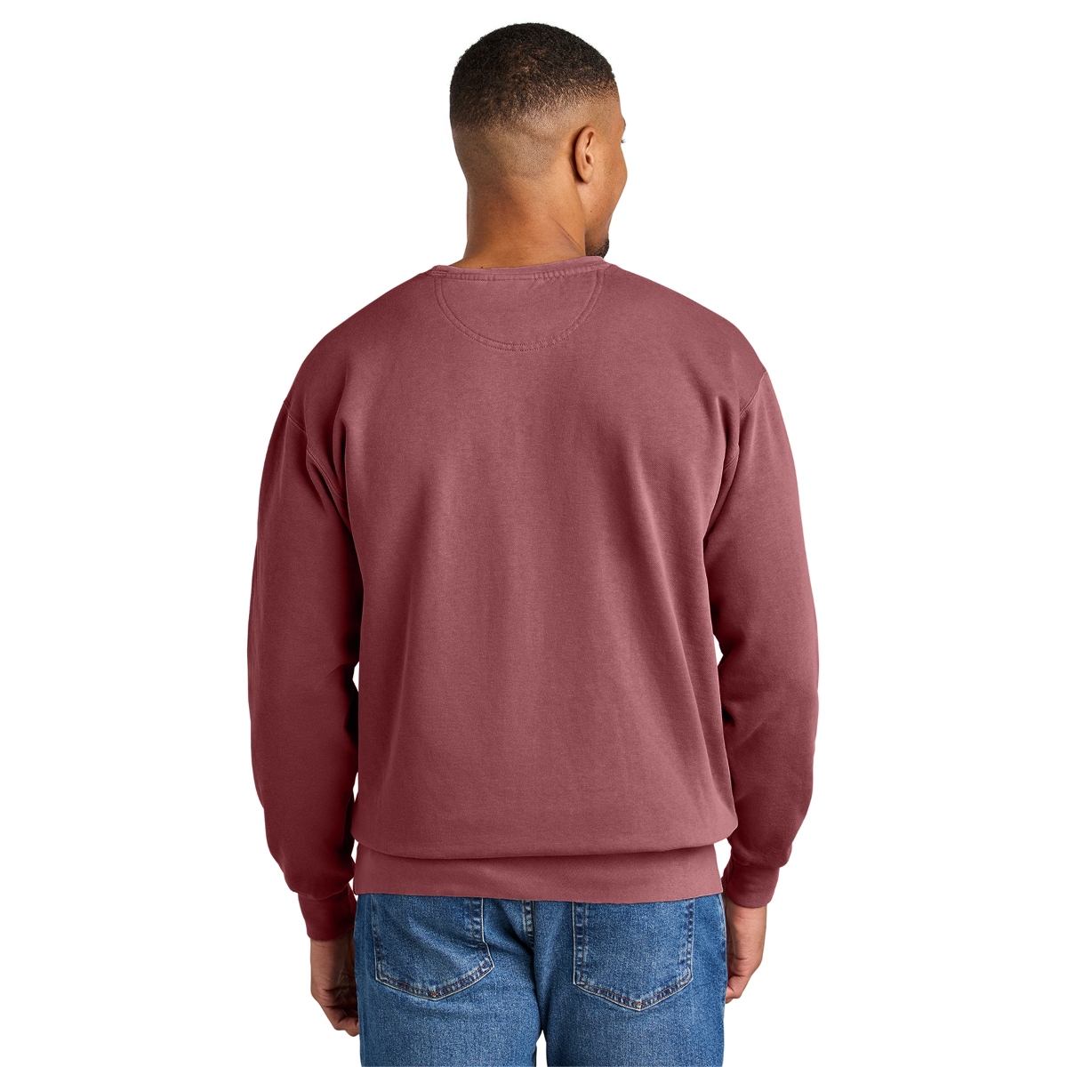 9.5 oz. ring-spun cotton/poly sweatshirt with rib-knit trim and a garment-dyed finish for unique character.