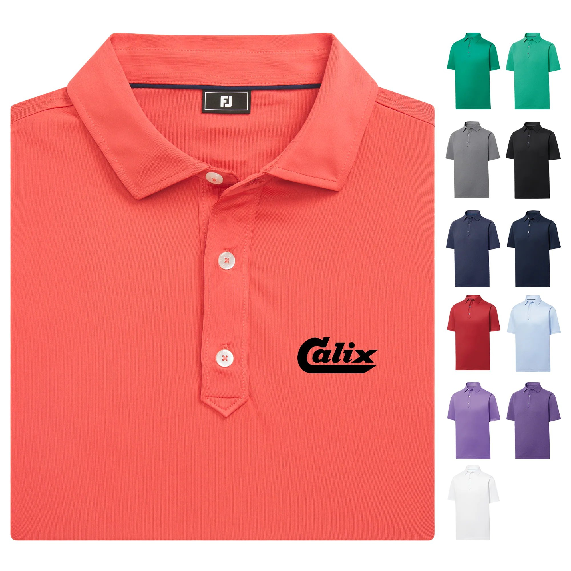 FootJoy® Solid Lisle Set On Placket Polo Product Image