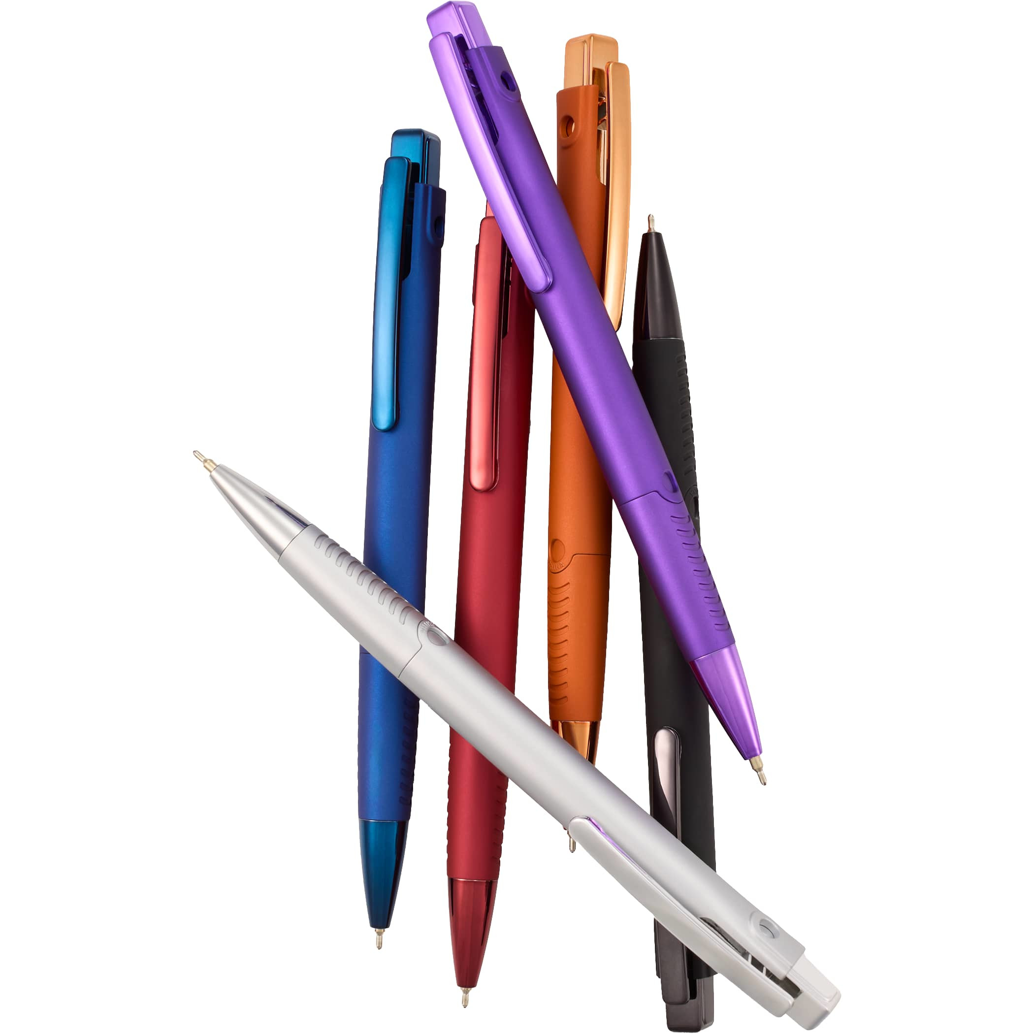Denver Recycled Gel Pen with sleek UV-painted accents, recycled ABS barrel, 0.7 mm tip, and click-action design for smooth everyday writing.