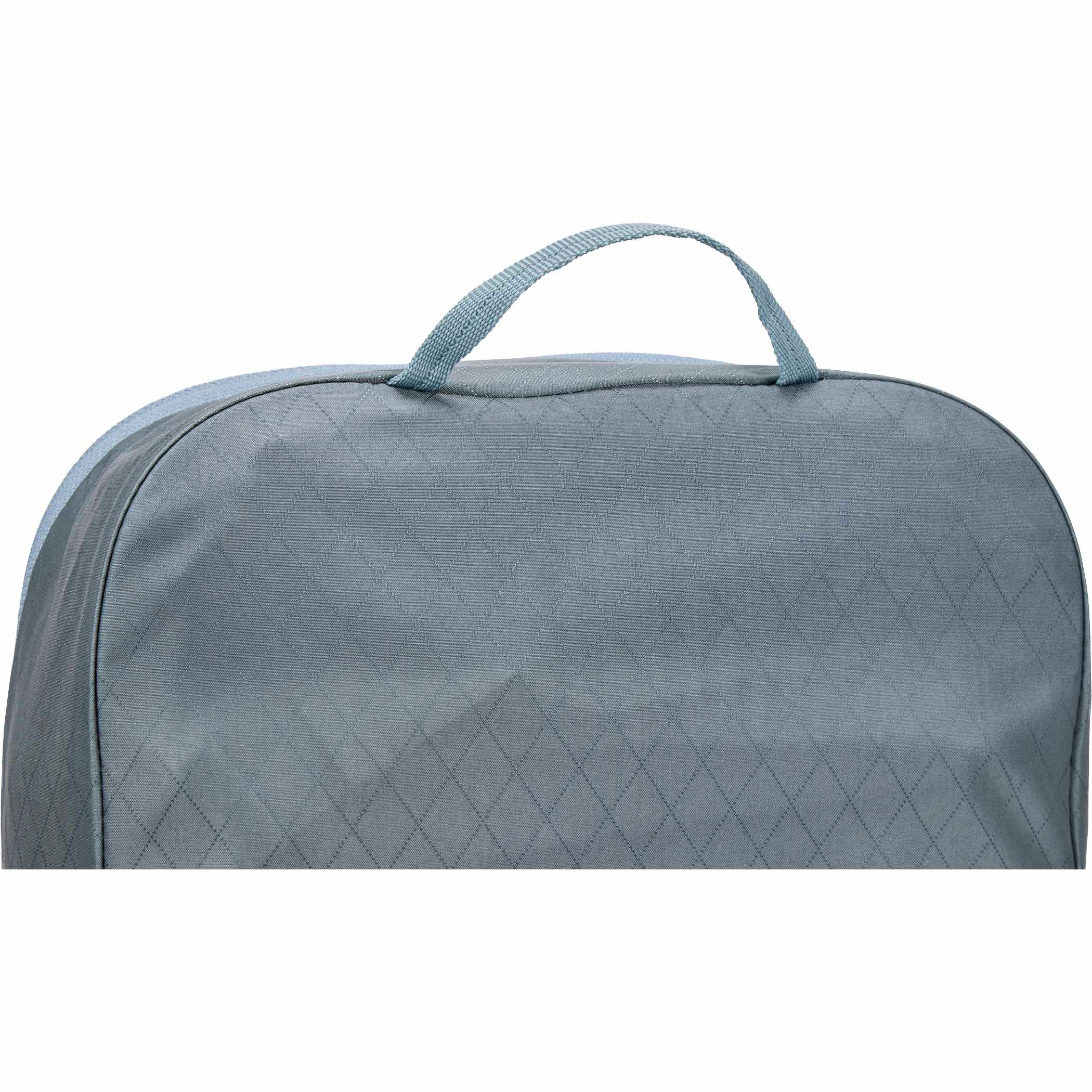 Pond Gray Thule Packing Cube Small and Medium Bundle Set in recycled ripstop nylon, featuring semi-transparent mesh tops, YKK zippers, and webbing handles for organizing clothing and travel essentials in carry-on luggage.