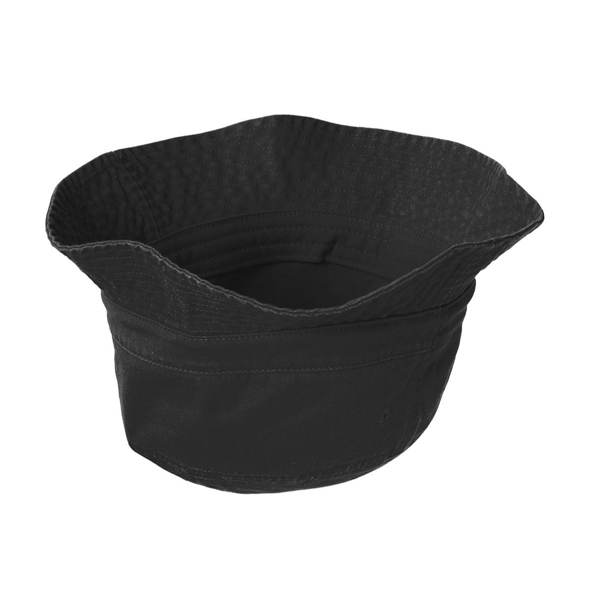 Black Garment-washed 100% cotton twill cap in a classic, unstructured design with a relaxed fit and soft, casual appearance, ideal for everyday wear and custom branding.
