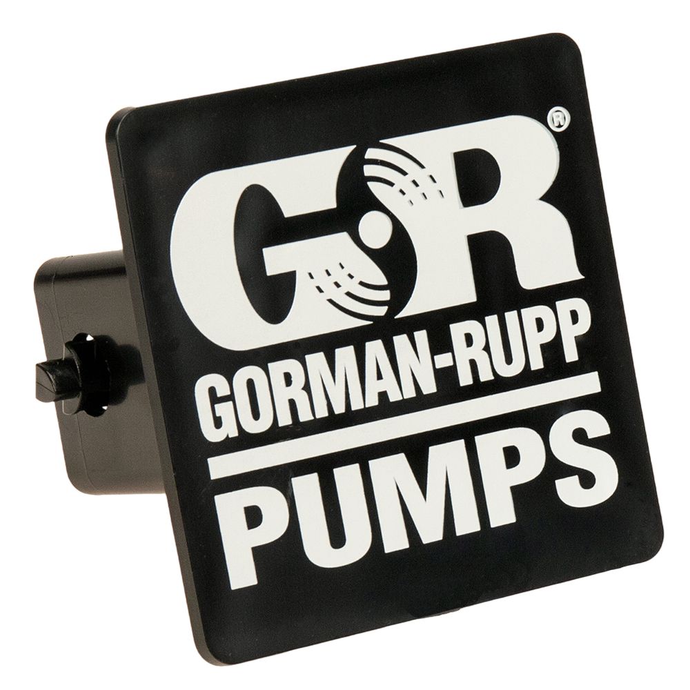 4" Square Hitch Cover, black ABS plastic vehicle accessory with a durable screen-printed design, made to fit most 2-inch receivers for displaying a team logo, message, or branded artwork on the road.