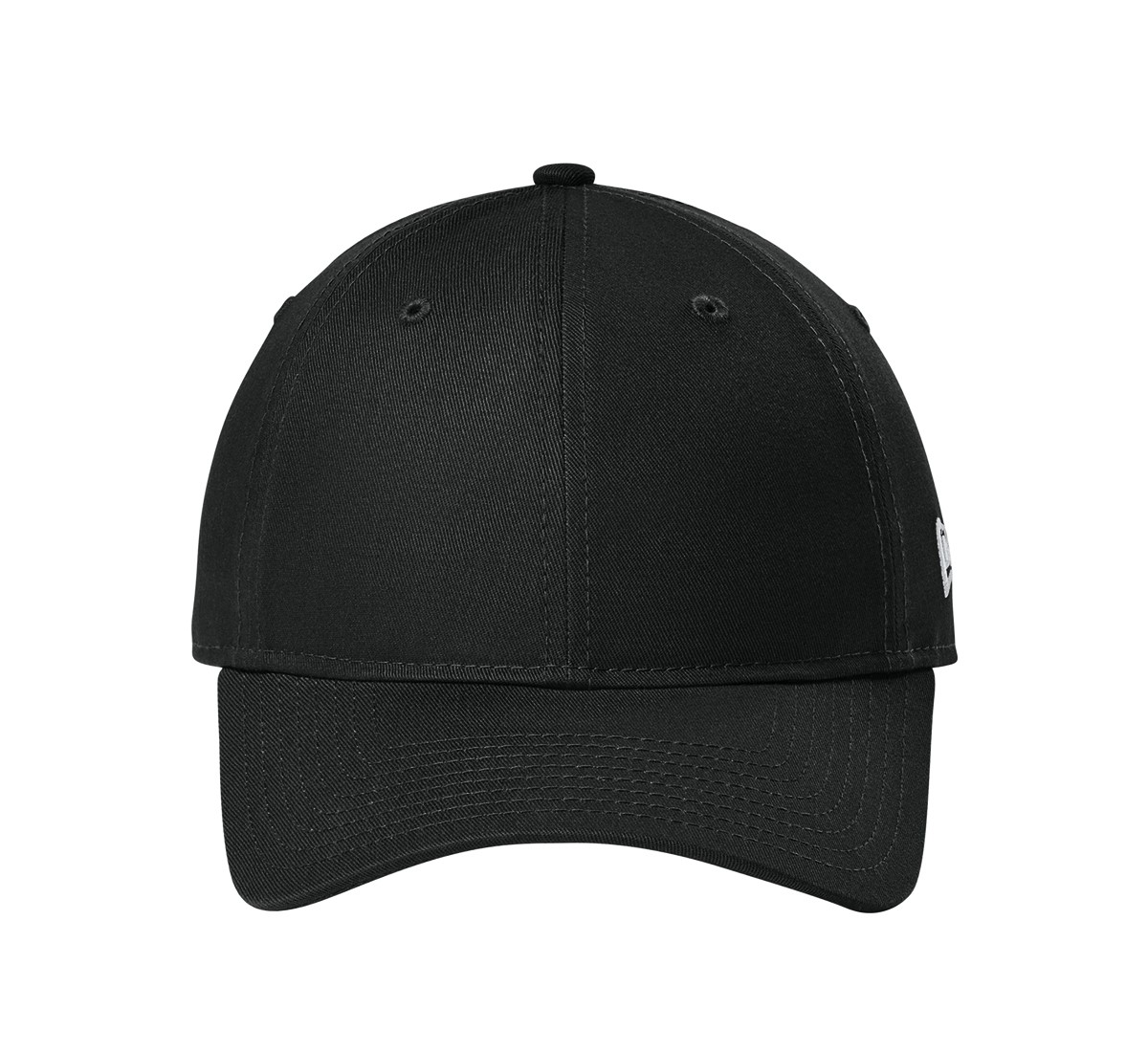 Flag Black New Era adjustable unstructured cap made from 100% cotton with a low-profile fit, contoured crown, precurved visor, and adjustable D-clip closure.