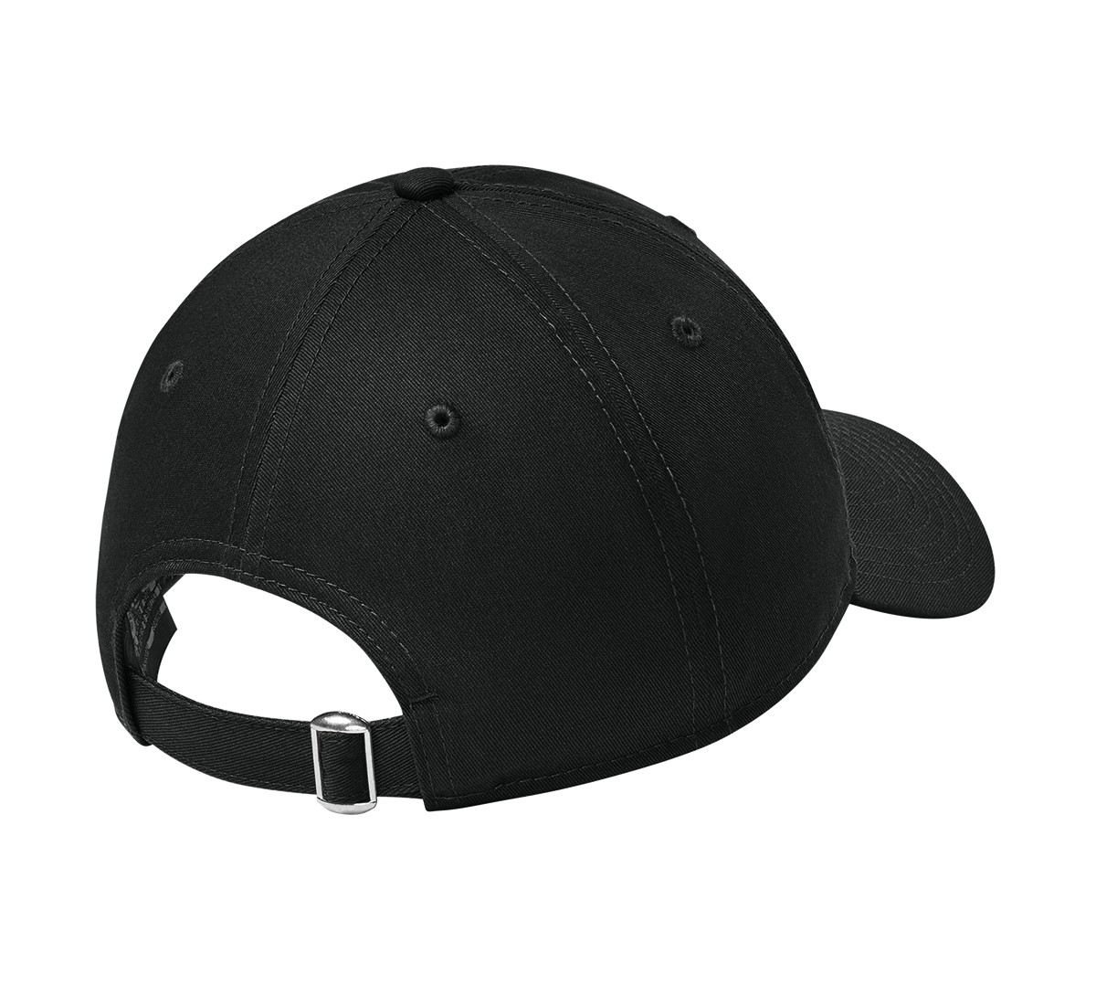 Flag Black New Era adjustable unstructured cap made from 100% cotton with a low-profile fit, contoured crown, precurved visor, and adjustable D-clip closure.