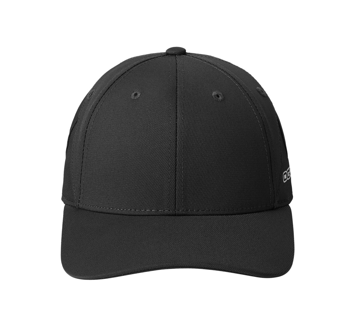 Blacktop performance cap made from 96% polyester and 4% spandex with sweat-wicking and breathable properties, structured mid-profile design, reflective accents, and comfortable stretch fit.