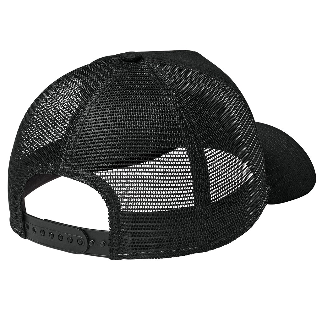 Flag Black/Black A vintage-inspired A-frame snapback trucker cap featuring a structured, high-profile polyester foam front, breathable mesh back panels, and a precurved visor. Designed with a contoured 9FORTY fit, an adjustable seven-position snapback closure, and an embroidered flag logo, this cap combines classic style with everyday comfort for casual wear, team apparel, and outdoor events.