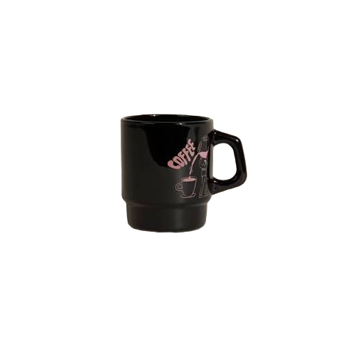 vintage-inspired glass mug with a curved handle, classic milk glass finish, and 8 oz capacity for coffee, tea, and other hot or cold beverages.