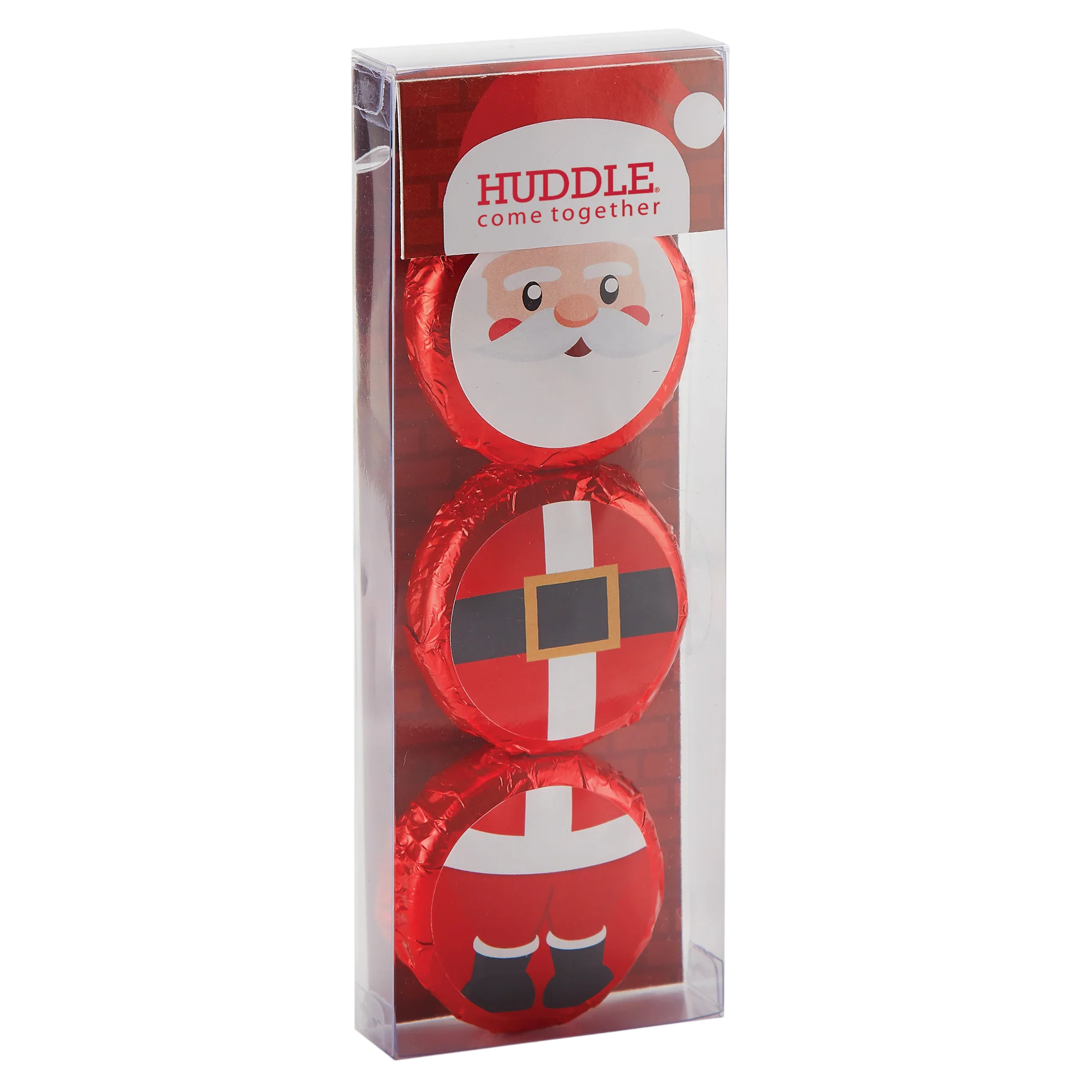 Santa chocolate-covered OREO® cookie gift set featuring classic OREO® cookies coated in rich Belgian chocolate and presented in festive Santa-themed holiday packaging. A seasonal treat for Christmas gifting, corporate giveaways, and client appreciation.