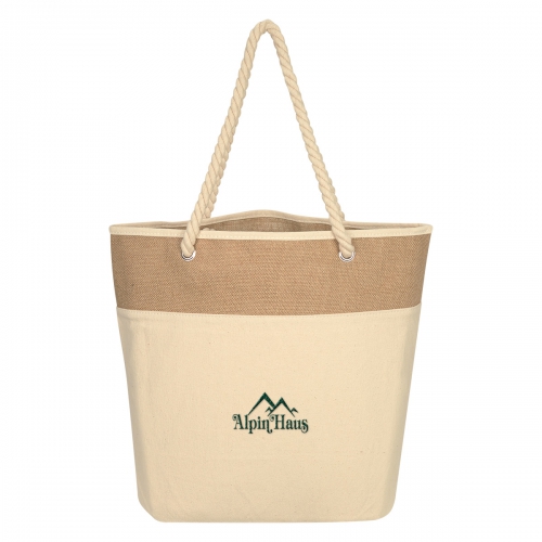 Burlap Rope Tote Bag Product Image