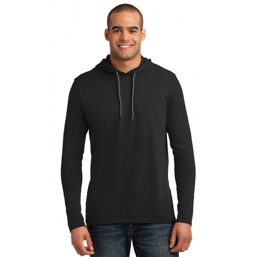 Gildan 100% Ring Spun Cotton Long Sleeve Hooded T-Shirt Product Image