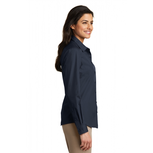 Port Authority Women's Long Sleeve Carefree Poplin Shirt Product Image