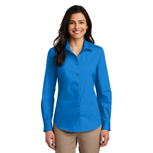 Port Authority Women's Long Sleeve Carefree Poplin Shirt Product Image