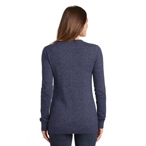 Port Authority Women's Marled Cardigan Sweater Product Image