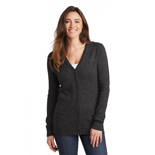 Port Authority Women's Marled Cardigan Sweater Product Image