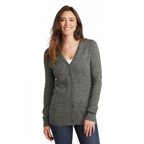 Port Authority Women's Marled Cardigan Sweater Product Image