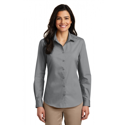 Port Authority Women's Long Sleeve Carefree Poplin Shirt Product Image