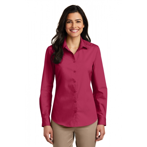 Port Authority Women's Long Sleeve Carefree Poplin Shirt Product Image