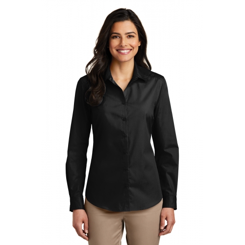 Port Authority Women's Long Sleeve Carefree Poplin Shirt Product Image