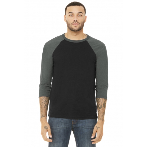 BELLA+CANVAS Unisex 3/4-Sleeve Baseball Tee Product Image