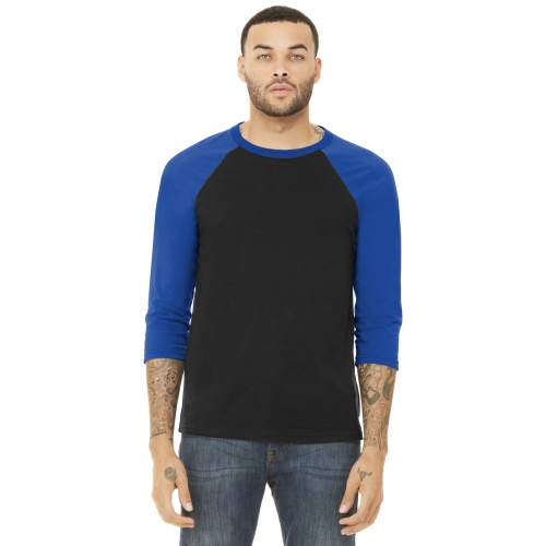 BELLA+CANVAS Unisex 3/4-Sleeve Baseball Tee Product Image