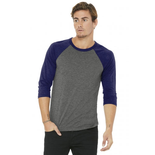 BELLA+CANVAS Unisex 3/4-Sleeve Baseball Tee Product Image