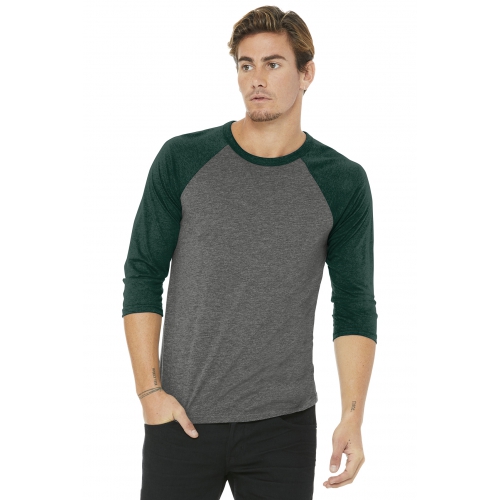 BELLA+CANVAS Unisex 3/4-Sleeve Baseball Tee Product Image