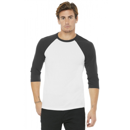 BELLA+CANVAS Unisex 3/4-Sleeve Baseball Tee Product Image