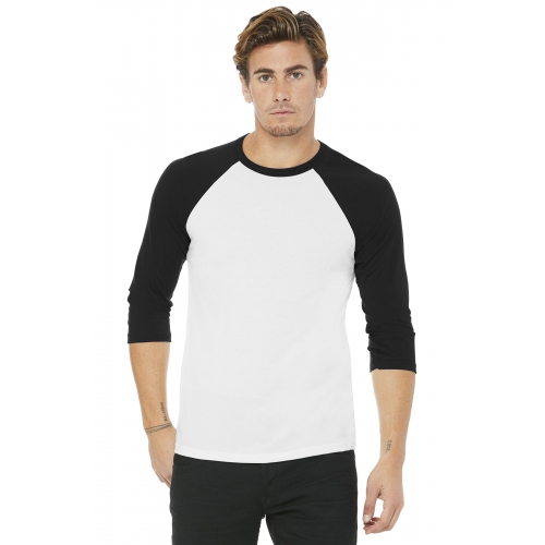 BELLA+CANVAS Unisex 3/4-Sleeve Baseball Tee Product Image