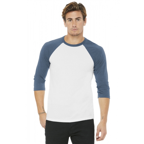 BELLA+CANVAS Unisex 3/4-Sleeve Baseball Tee Product Image