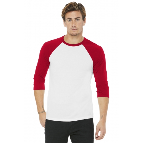 BELLA+CANVAS Unisex 3/4-Sleeve Baseball Tee Product Image