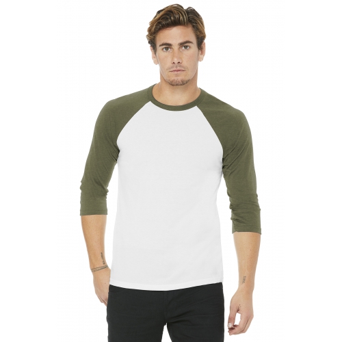 BELLA+CANVAS Unisex 3/4-Sleeve Baseball Tee Product Image