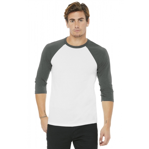 BELLA+CANVAS Unisex 3/4-Sleeve Baseball Tee Product Image