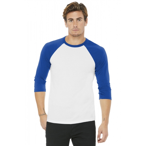 BELLA+CANVAS Unisex 3/4-Sleeve Baseball Tee Product Image
