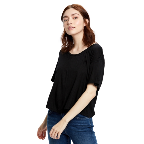 US Blanks Women's 4.2 oz. Boxy Open Neck Top Product Image