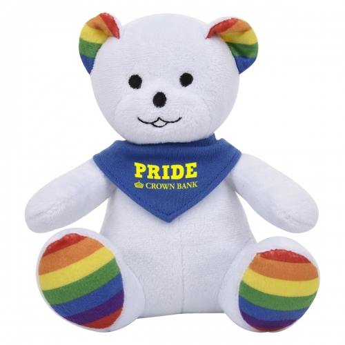 6" Rainbow Bear Stuffed Animal Product Image