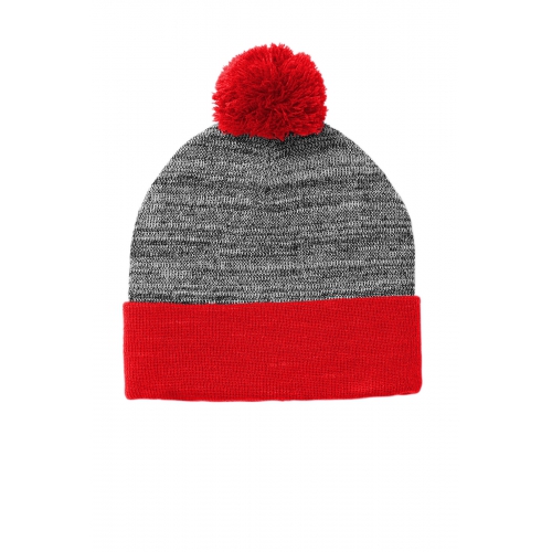 Sport-Tek Heather Pom Pom Beanie Product Image