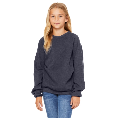 BELLA+CANVAS Youth Sponge Fleece Raglan Sweatshirt Product Image