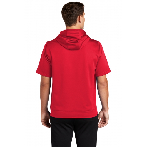 Sport-Tek Sport-Wick® Fleece Short Sleeve Hooded Pullover Product Image