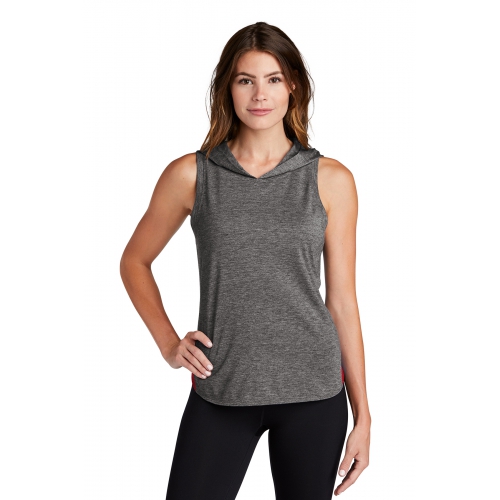Sport-Tek Women's PosiCharge® Tri-Blend Wicking Draft Hoodie Tank Product Image