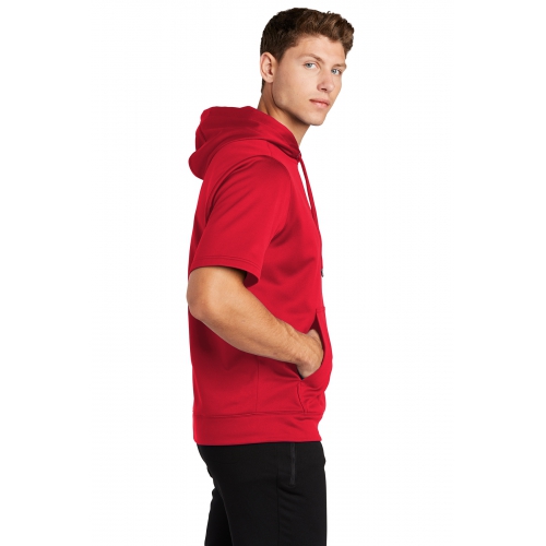 Sport-Tek Sport-Wick® Fleece Short Sleeve Hooded Pullover Product Image