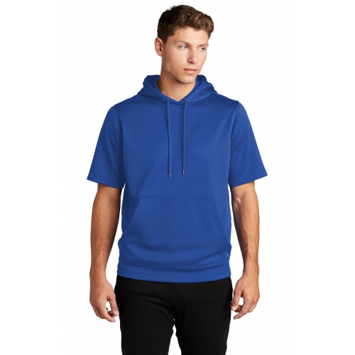 Sport-Tek Sport-Wick® Fleece Short Sleeve Hooded Pullover Product Image