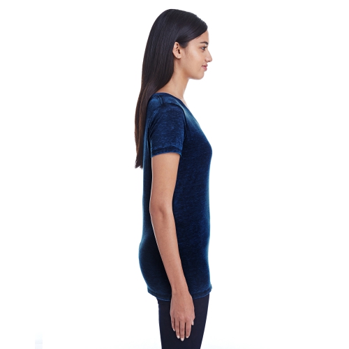 Threadfast Women's Cross Dye Short-Sleeve V-Neck T-Shirt Product Image