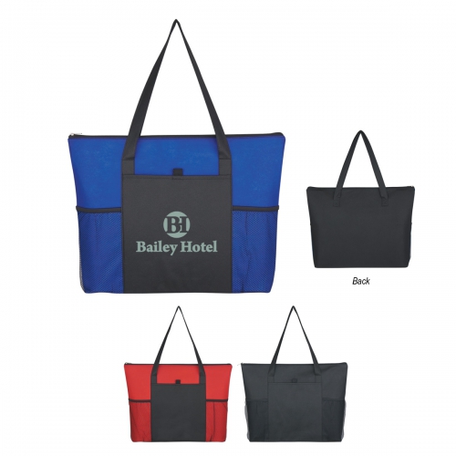 Non-Woven Voyager Zippered Tote Bag Product Image