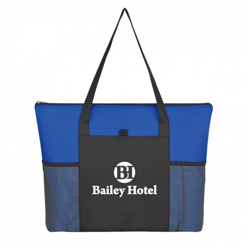 Non-Woven Voyager Zippered Tote Bag Product Image