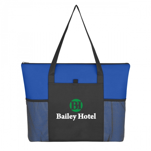 Non-Woven Voyager Zippered Tote Bag Product Image