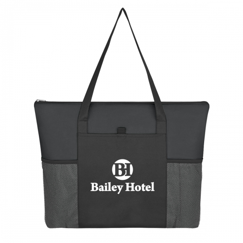Non-Woven Voyager Zippered Tote Bag Product Image
