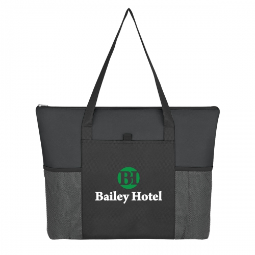 Non-Woven Voyager Zippered Tote Bag Product Image