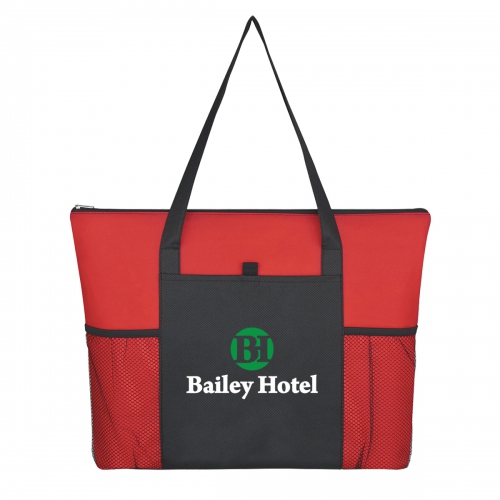 Non-Woven Voyager Zippered Tote Bag Product Image