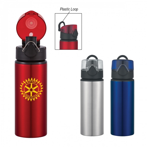 Aluminum Sports Bottle w/ Flip Top Lid - 25 oz. Product Image