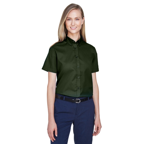 Core 365 Women's Optimum Short-Sleeve Twill Shirt Product Image